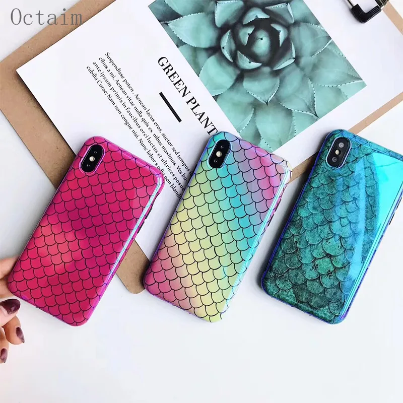 Лазерный чехол для iPhone XS XR Max X Blu Ray Fish модная мягкая задняя крышка из ТПУ 6 6S 7 8 Plus