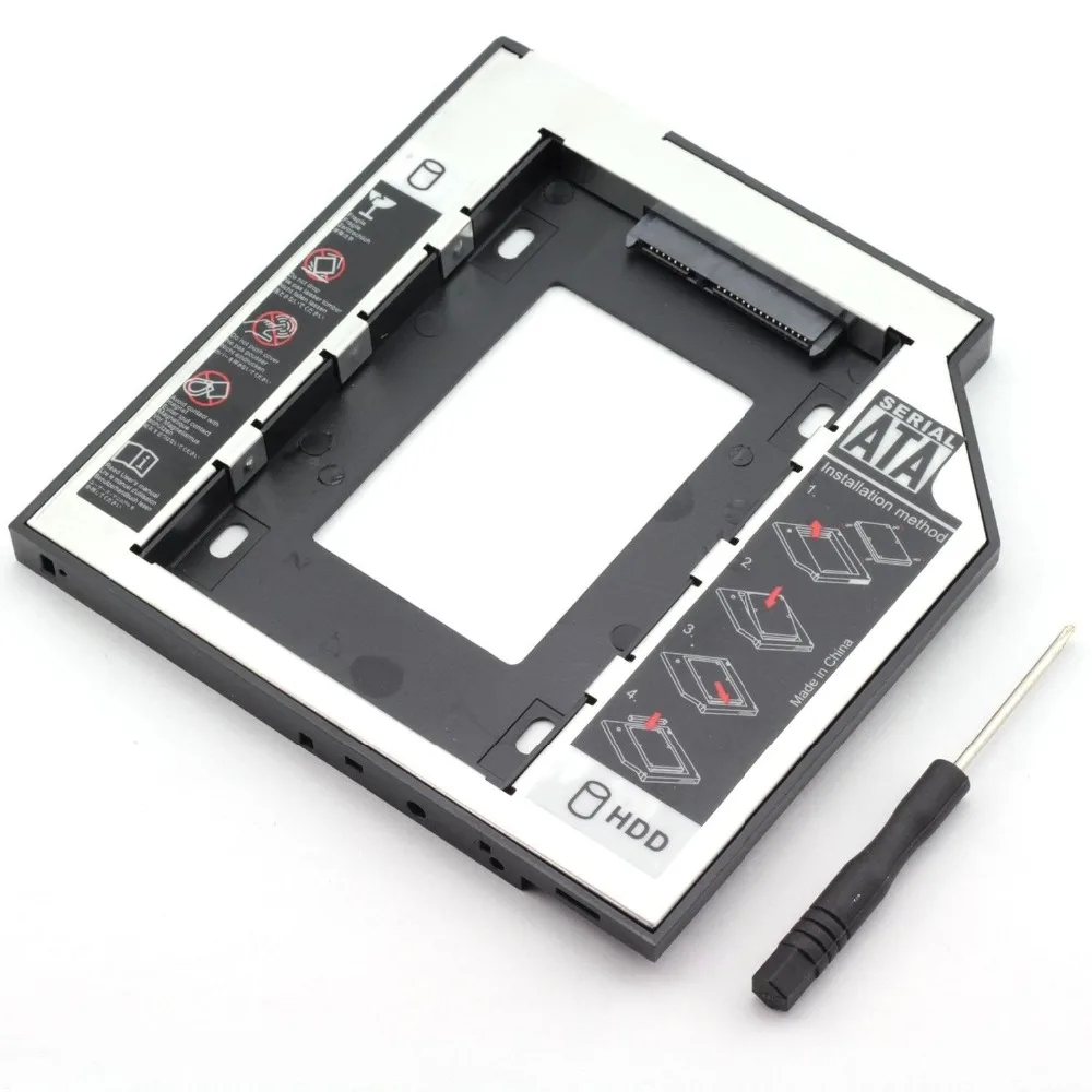 

1pc kphrtek Universal 9.5mm Second HDD Caddy SATA 3.0 Hard Drive Adapter SSD HDD Hard Drop Shipping