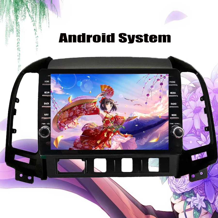 Автомобильный мультимедийный плеер Android 9 0 dvd gps для Hyundai Santa Fe 2005 2012 2 din радио Видео