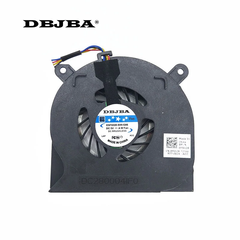 Вентилятор для процессора ноутбука Dell Latitude E6400 Precision M2400 FX128 UDQFRZH08CCM DC280004IP0 |