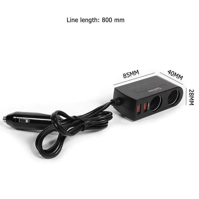 5 V/1A V/2A двойной порт USB 2 Way Авто прикуриватель розетка распределитель для