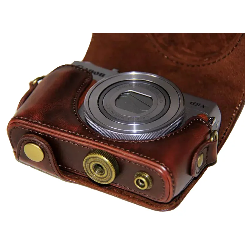 Сумка для камеры из искусственной кожи в стиле ретро жесткий чехол с ремешком Canon
