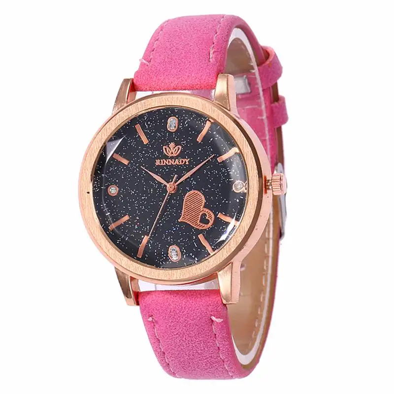 2019 модные женские часы кожаный ремешок из нержавеющей стали аналоговые