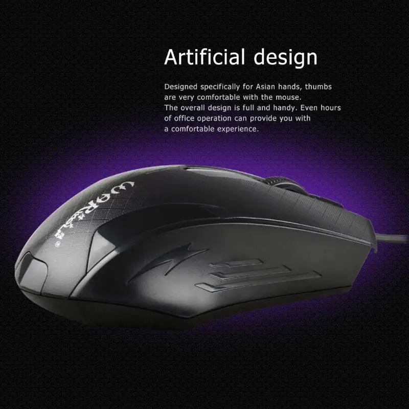 Проводная оптическая мышь WARWOLF 1000 dpi 3 кнопки USB Mause для офисных ПК M 510|Мыши| |