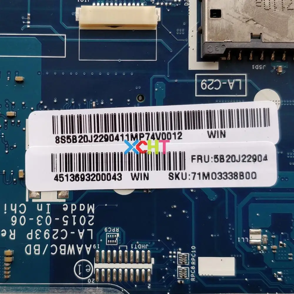 Günstig FRU : 5B20J22904 AAWBC/BD LA-C293P UMA A6-7310U CPU Für Lenovo B41-35 NoteBook PC Laptop Motherboard Mainboard