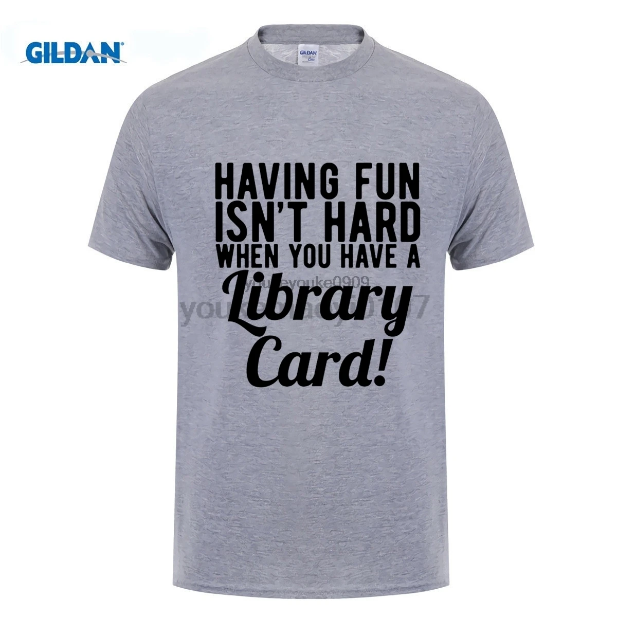 GILDAN Have Fun не трудно когда у вас есть футболка с книжной картой мужские рубашки в
