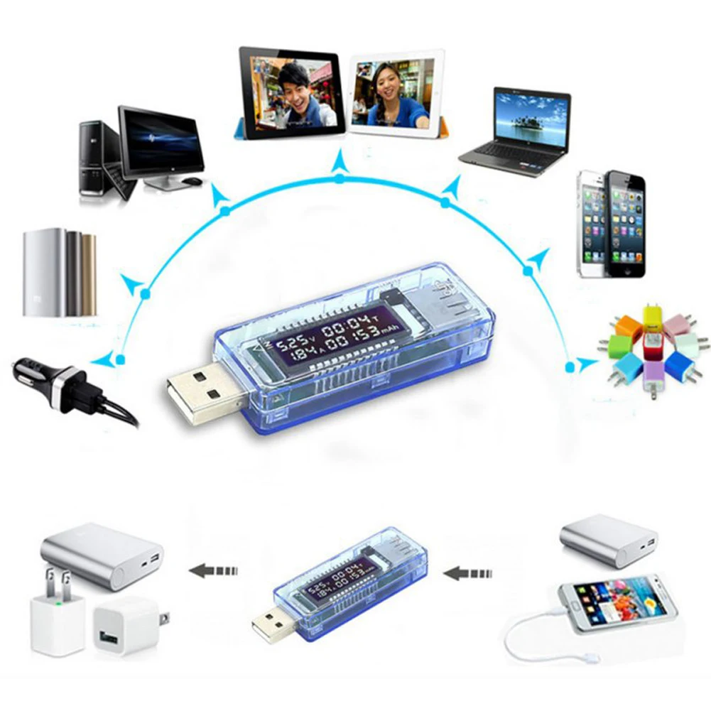 Новый USB Рестер ЖК дисплей ток измеритель напряжения мощности Ёмкость монитор
