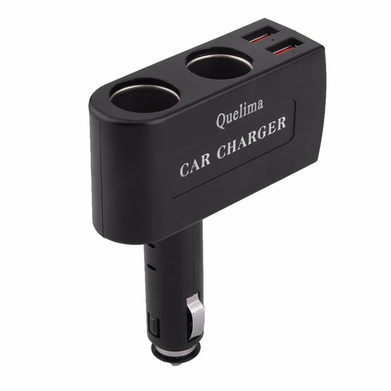 Quelima Qc3.0 двойной Usb Автомобильное зарядное устройство питания Двойные розетки