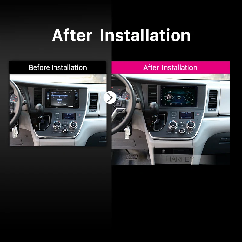 Harfey dvd gps для 2015 TOYOTA Sienna Android 8 1 автомобильный радиоприемник Wifi навигация 2Din 9
