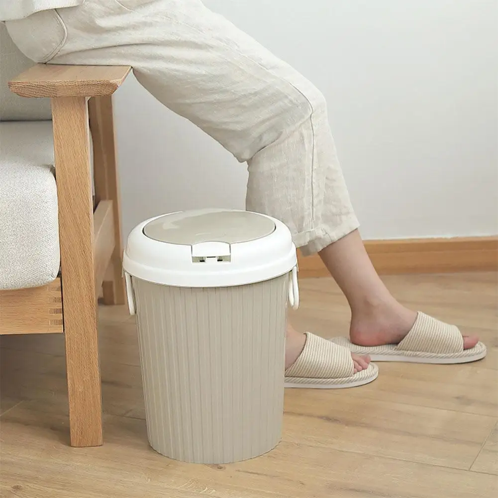 Adeeing портативный мусорный бак мусорное ведро с откидной крышкой для дома ванной