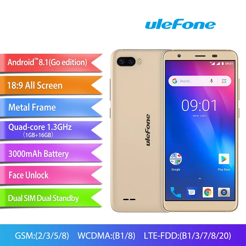 Ulefone S1 Pro смартфон с 5 5-дюймовым дисплеем четырёхъядерным процессором MTK6739 ОЗУ 1 ГБ