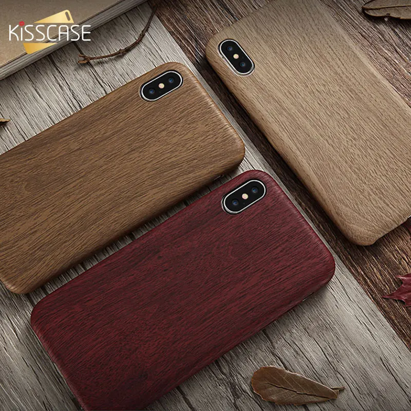 Роскошные деревянные Чехлы KISSCASE для iPhone 8 7 Plus мягкая деревянная задняя крышка 6 6s