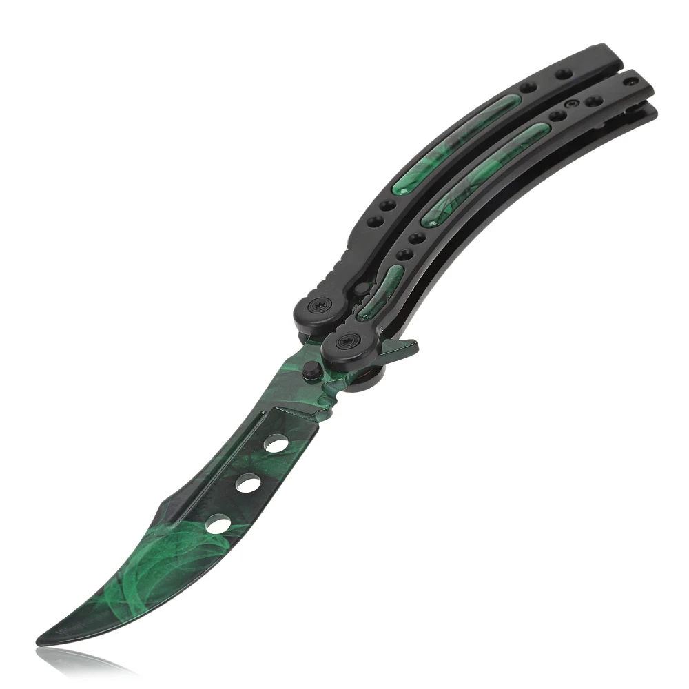 Folding Training Butterfly Flail Knife Unsharpened Practice Tool | Спорт и развлечения