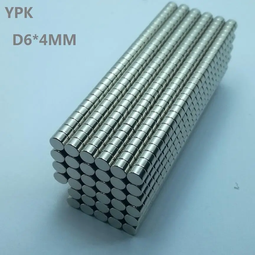 10 шт./лот неодимовый магнит 6*4 диск редкоземельный 6x4 сильный NdFeB 6 x 4 магнитный
