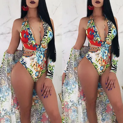 Для женщин сексуальный Одна деталь Монокини пуш ап купальник бикини с мягкими