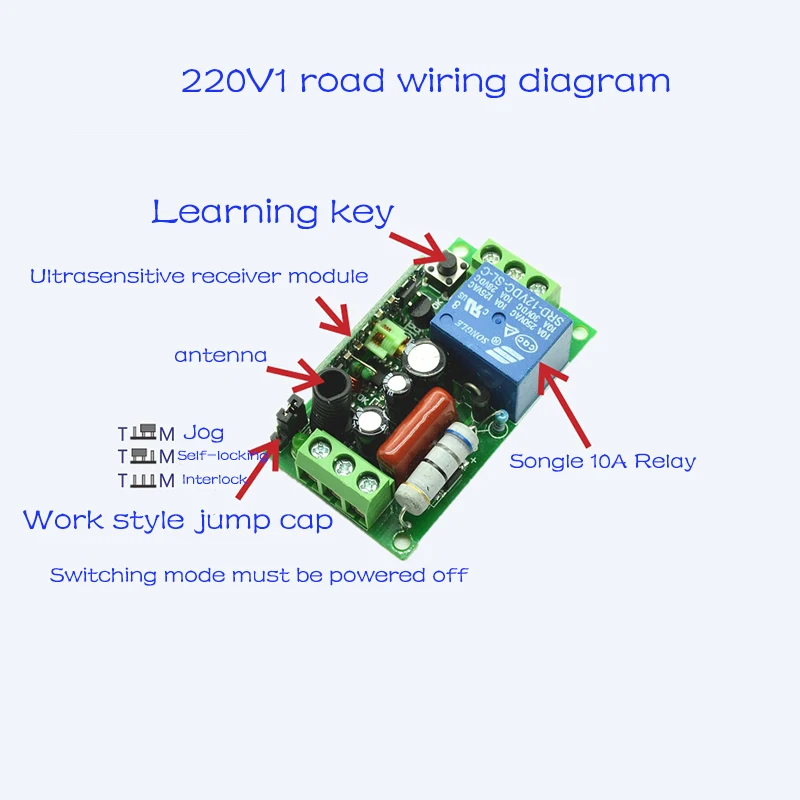 AC220V 110V 1CH RF переключатель системы дистанционного управления teleswitch 2X передатчик + 1