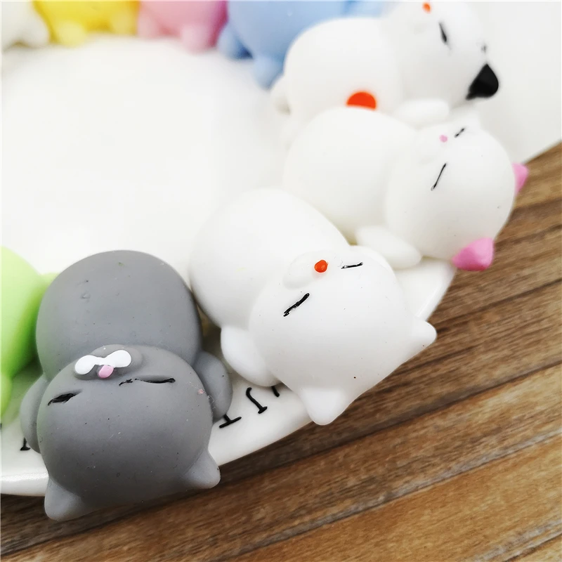 3 шт. Mochi Squishy милые мини ленивые коты для беременных медленно поднимающаяся