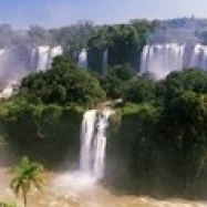 Floodwaters at Iguacu Falls Бразилия постер печать (18x7) | Дом и сад