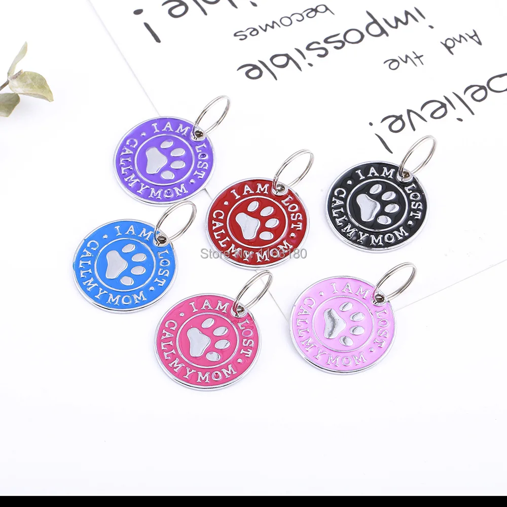 100 шт./лот оптовая продажа бирка с именем для домашних питомцев именная