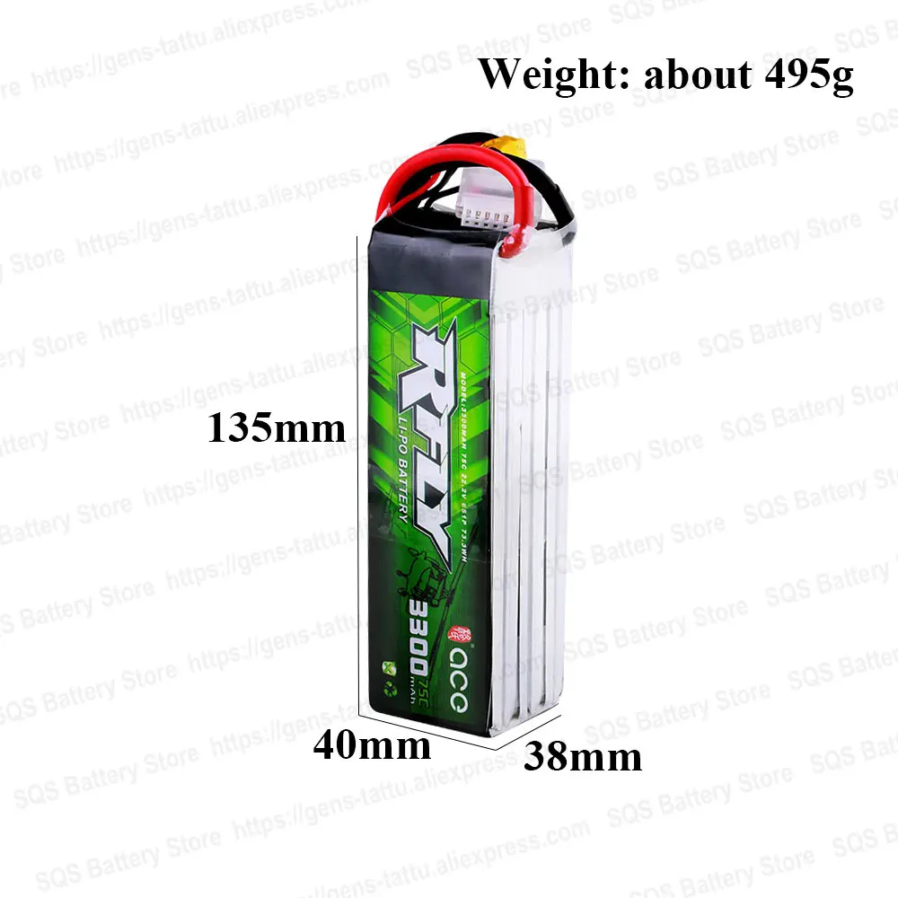 Аккумулятор Gens ace RFly 1850 мАч 3300 5300 6000 6S 22 2 в 75C Max 150C Lipo с разъемом XT60 Deans для Traxxas лодки