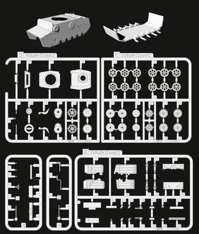 Flyhawk FH3005 1/72 Pz.Kpfw II Ausf J (VK16.01) Высокое качество|Наборы для сборки моделей| |