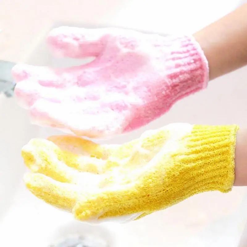 Отшелушивающие перчатки для ванны удобные Цвет ful скруббер GloveWash кожи Spa массаж