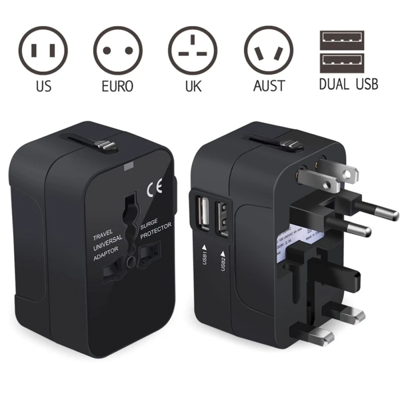 Travel Adapter для нас ЕС Великобритания AUS CNY Международная универсальная Мощность