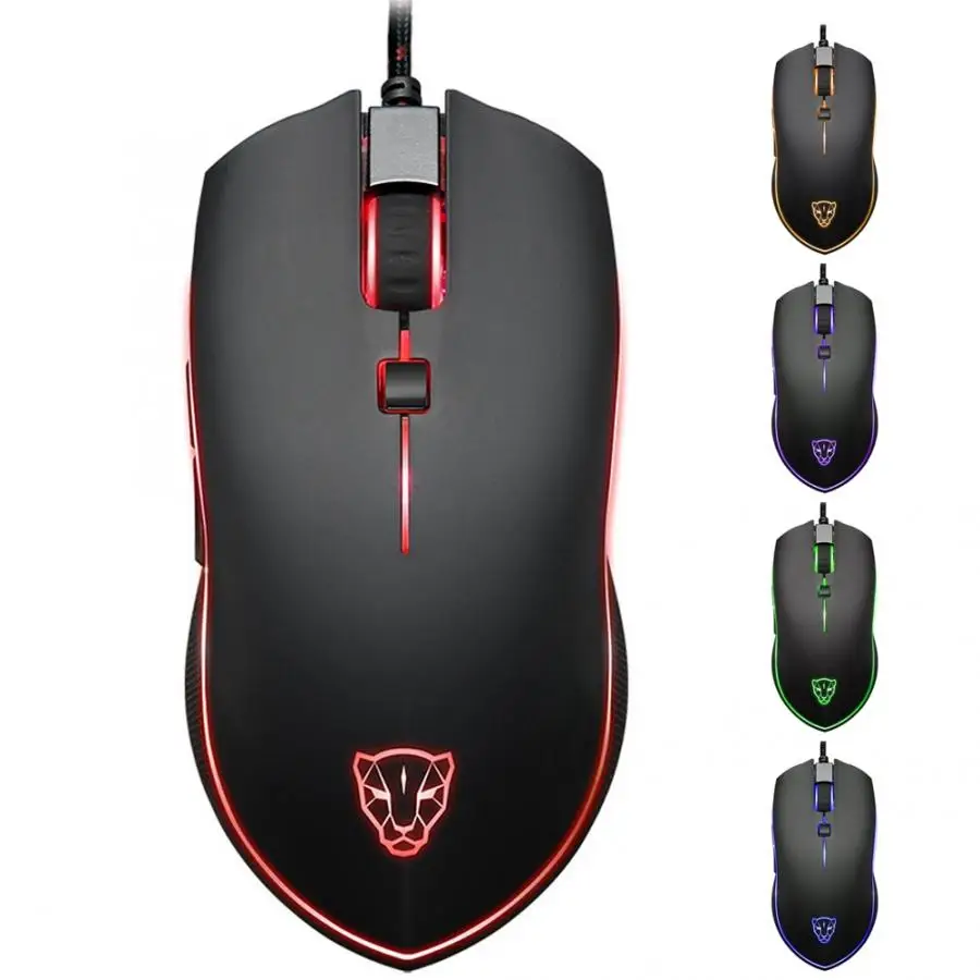 Motospeed V40 4000 точек/дюйм игровая мышь быстрая реакция USB с RGB подсветкой на