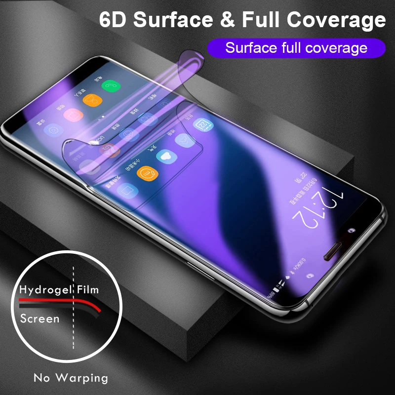 Crauch HD полное покрытие пленка для samsung Note 8 S6 S7 edge Blue Ray Защита экрана S8 S9 Plus мягкая