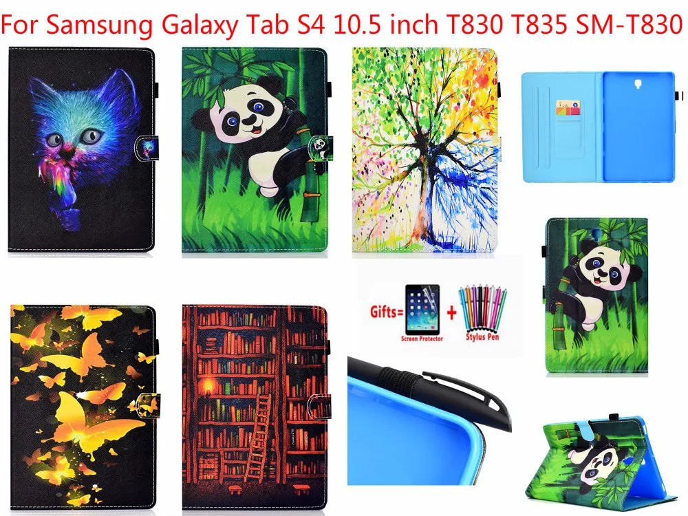 T830 чехол для Samsung Galaxy Tab S 4 S4 10 5 дюймов T837 T835 SM планшета Модный с подставкой из