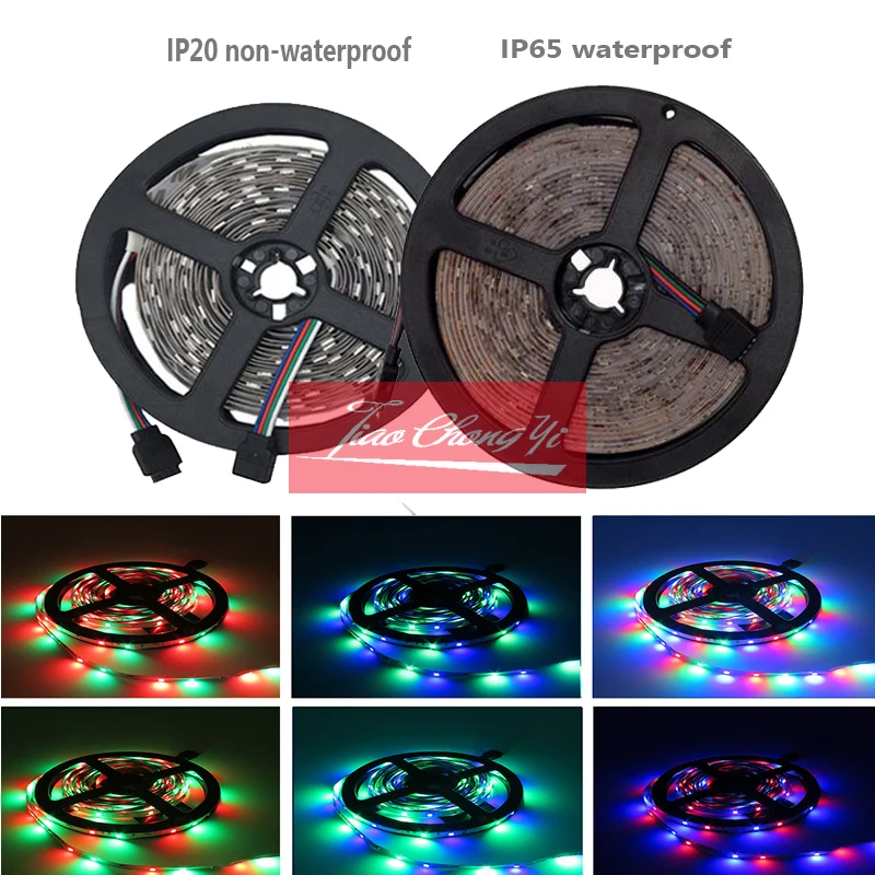 Светодиодная лента 5 м 10 20 3528/2835 RGB музыкальный ИК пульт адаптер питания 12 В 2 а/12