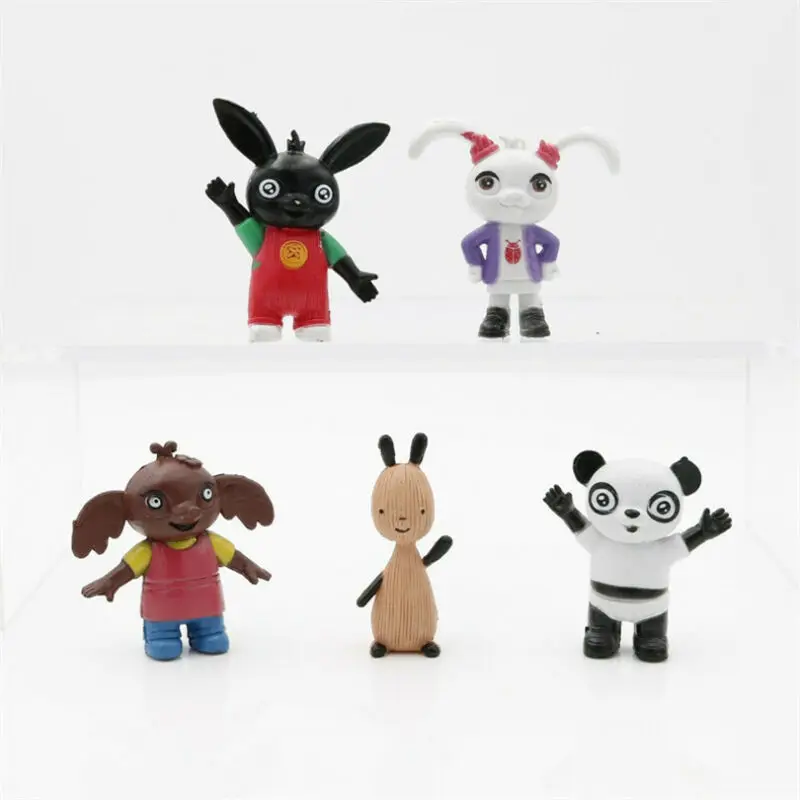 5 шт. bing пластиковая фигурка игрушка Сула флоп hoppity вуш пандо Банни кролики peluche