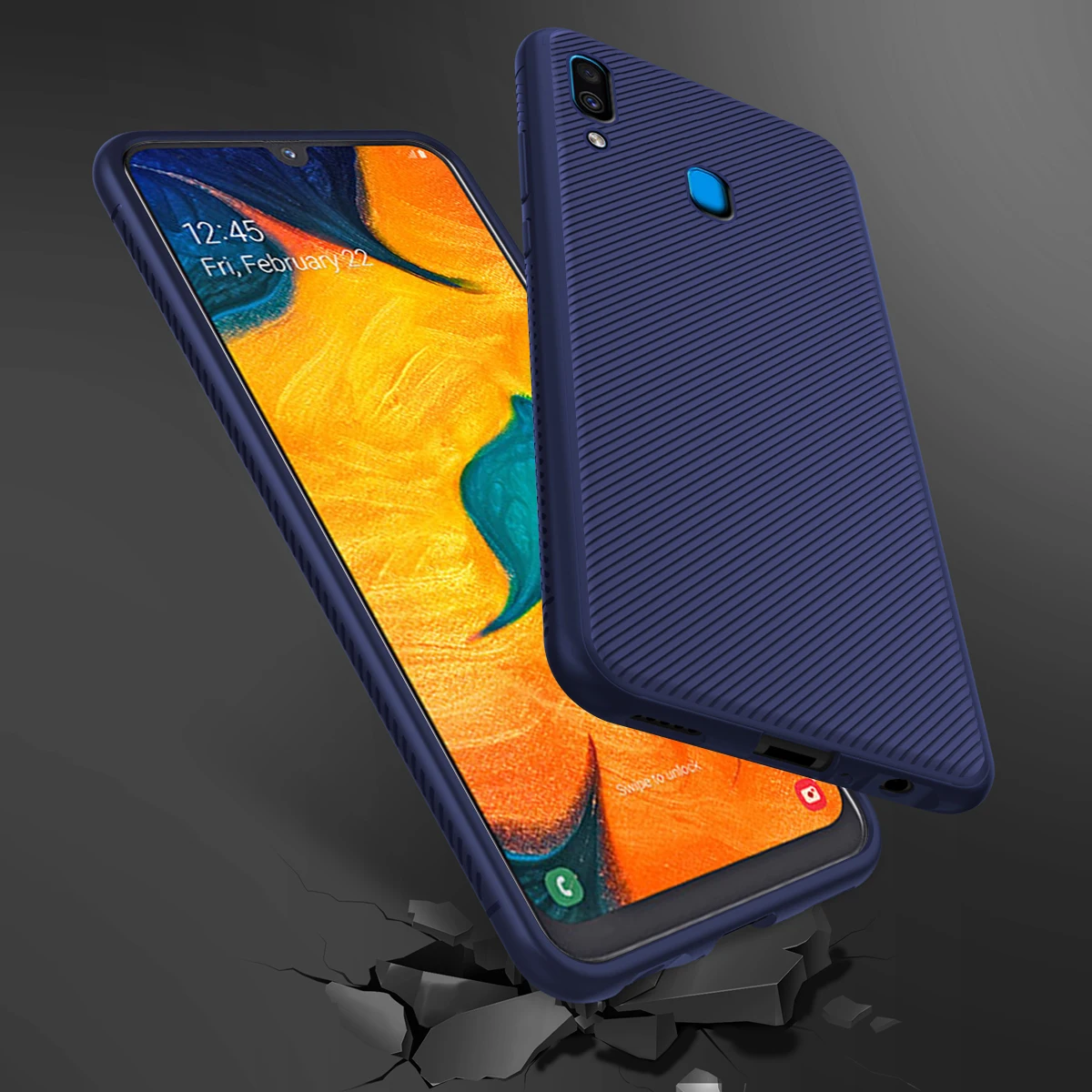 Для samsung Galaxy A50 A30 A10 M10 M20 чехол мягкий силиконовый углеродного волокна ТПУ Обложка