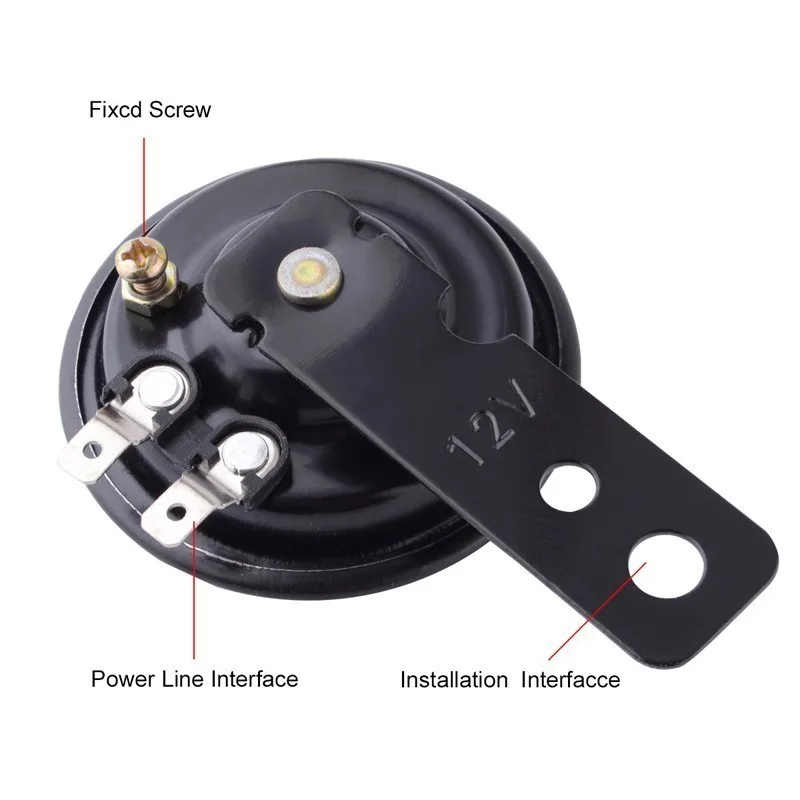 12V 1.5A 105db громкий клаксон мотоцикла мотоцикл электрический гудок охранной сигнализации соединение звуковой сигнал скутер кронштейн