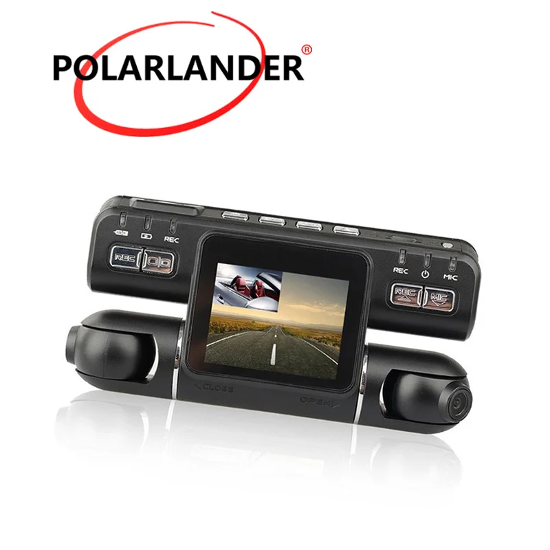 Outside Inside both Recording Left 1080P Right 480P Driving Video Recorder i4000 Car DVR Dual Lens 360 Degree Dash Cam | Автомобили и