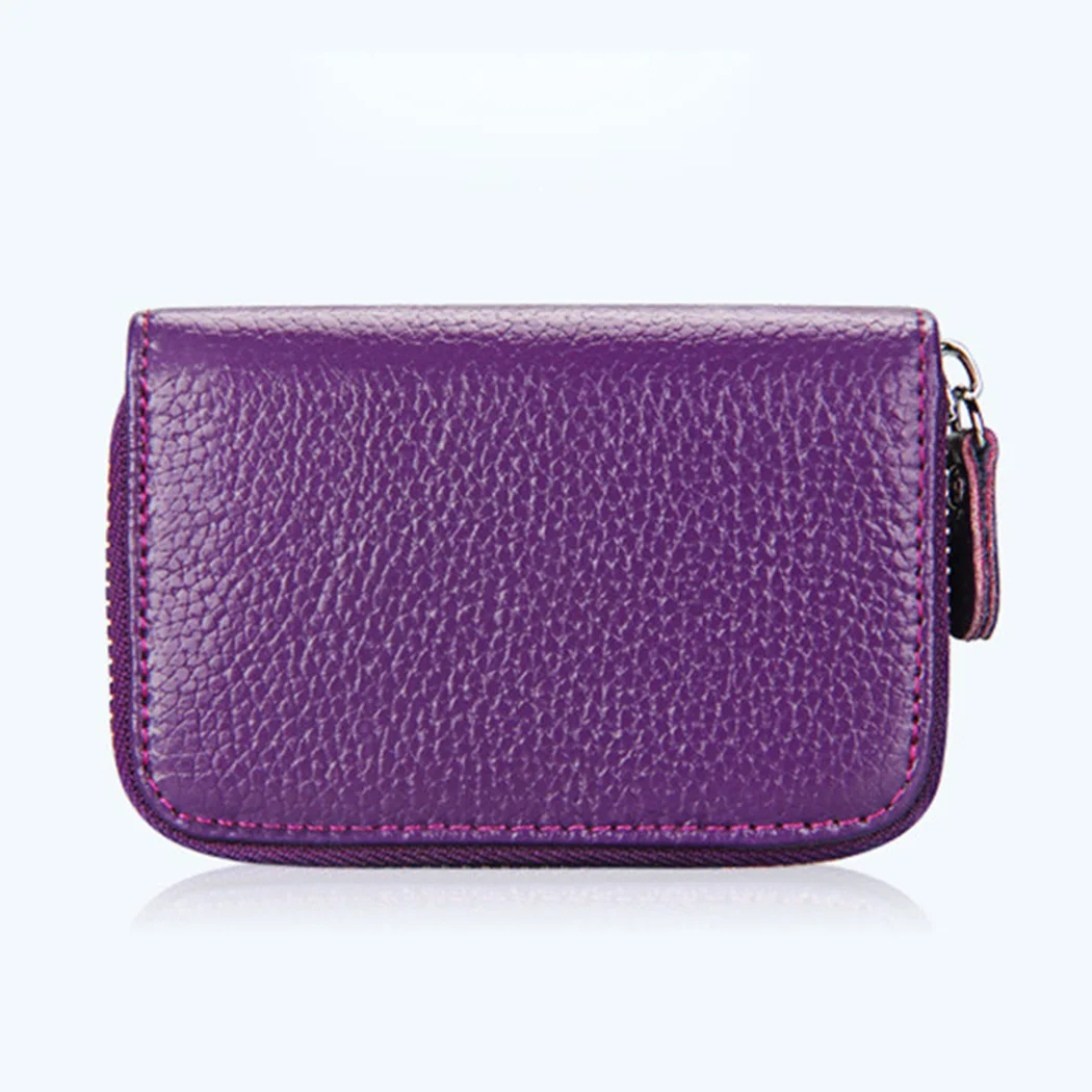 Credit Card Holder For Women Bus Organizer Purse Men Zipper Leather Pocket RFID Blocking Unisex Money Coin Package | Багаж и сумки