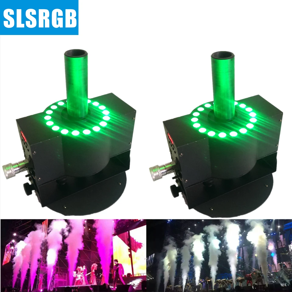 

SLSLITE 2pcs/lot 18pcs*3W LED CO2 Jet Machine DMX Tricolor LED CO2 Jet Stage Effect Lights DMX512 CO2 Jet Machine 90V/240V