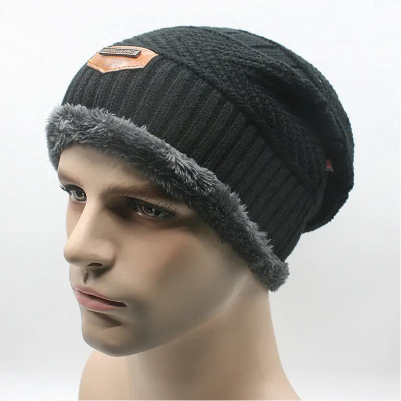 

2018 New Style Fashion Hedging Cap Slouchy Autumn Warm Keeping Knitting Patchwork Warmer Hat Hot Cap