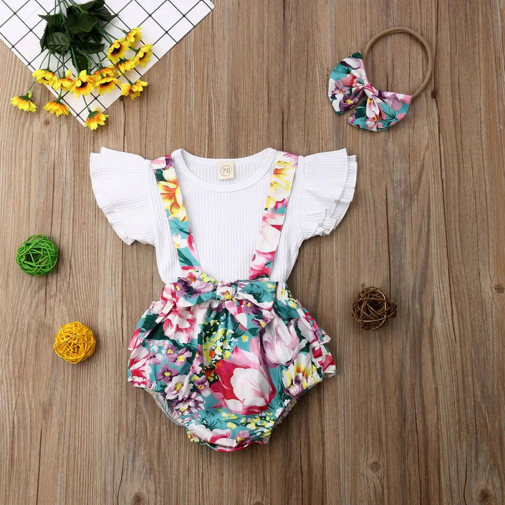 Комплект из 3 предметов одинаковые комплекты для маленьких девочек и сестер топ с