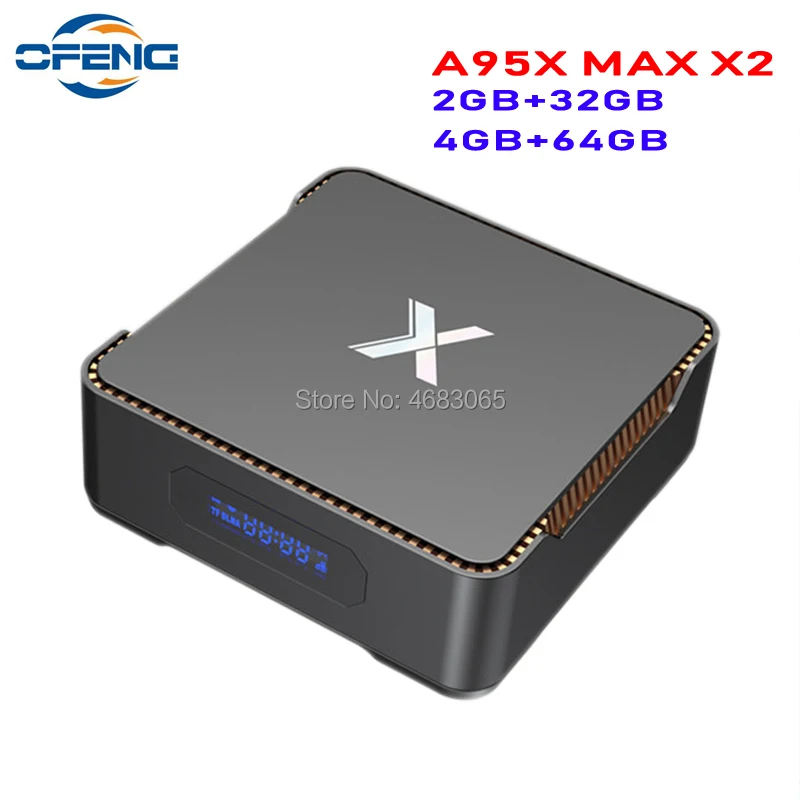 Бесплатная доставка A95X MAX X2 Android 8 1 ТВ приставка 4G 64G Amlogic S905X2 2 & 5G Wifi BT 4 Поддержка