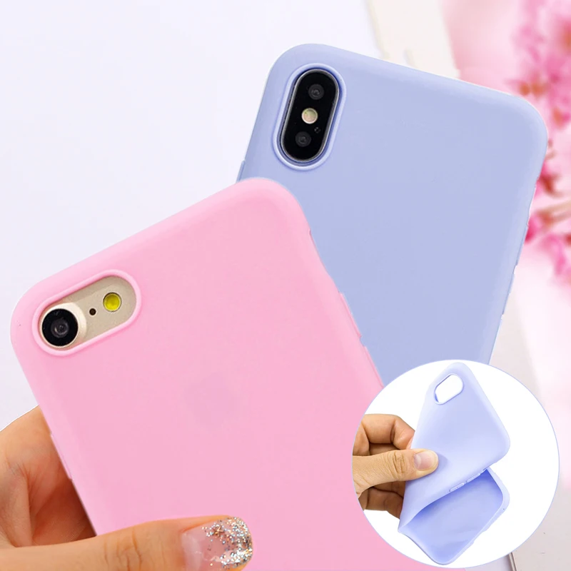 МОДНЫЙ конфеты Макаруны чехол для телефона iPhone 7 8 Plus ТПУ силиконовый X XR XS Max 6 6S 5 5S