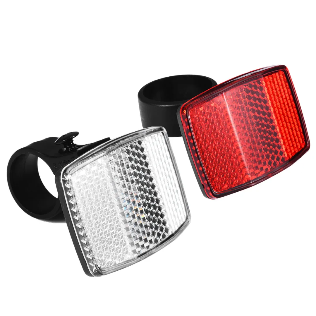 1Pcs Bicycle Front Rear Reflective Lens Mountain Road Bike Reflectors Warning Light Cycling Safety Accessories | Спорт и развлечения
