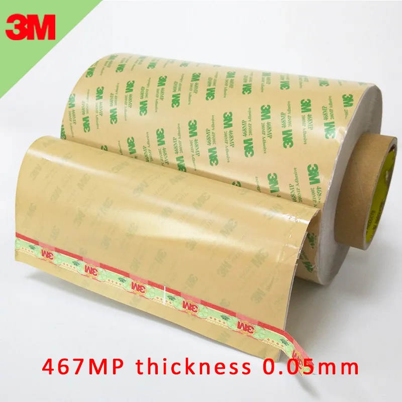 Двусторонняя клейкая лента 3M 467MP 200MP прозрачная 0 05 мм|Лента| |