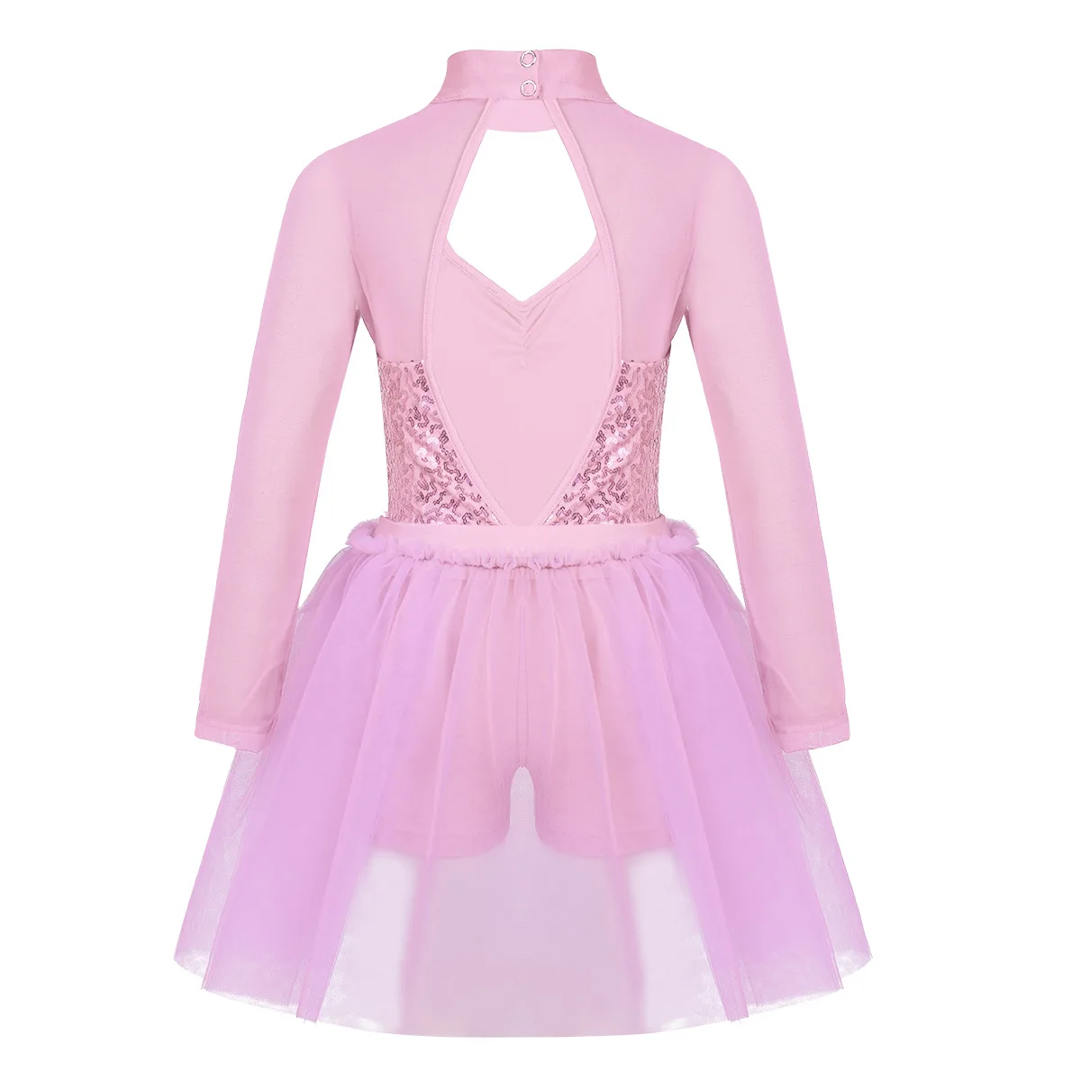 Балетный костюм IIXPIN для девочек платье пачка с длинными рукавами и блестящими