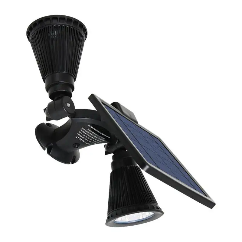 Vktech Солнечный СВЕТОДИОДНЫЙ светильник датчик движения с двойной головкой