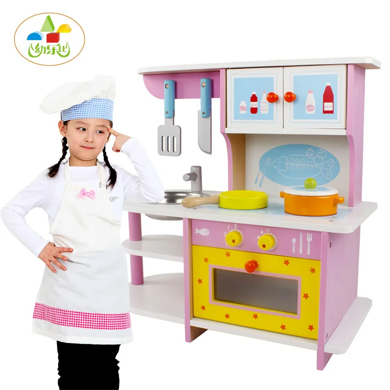 Новый игровой домик розовая газовая плита детская деревянная кухонная утварь