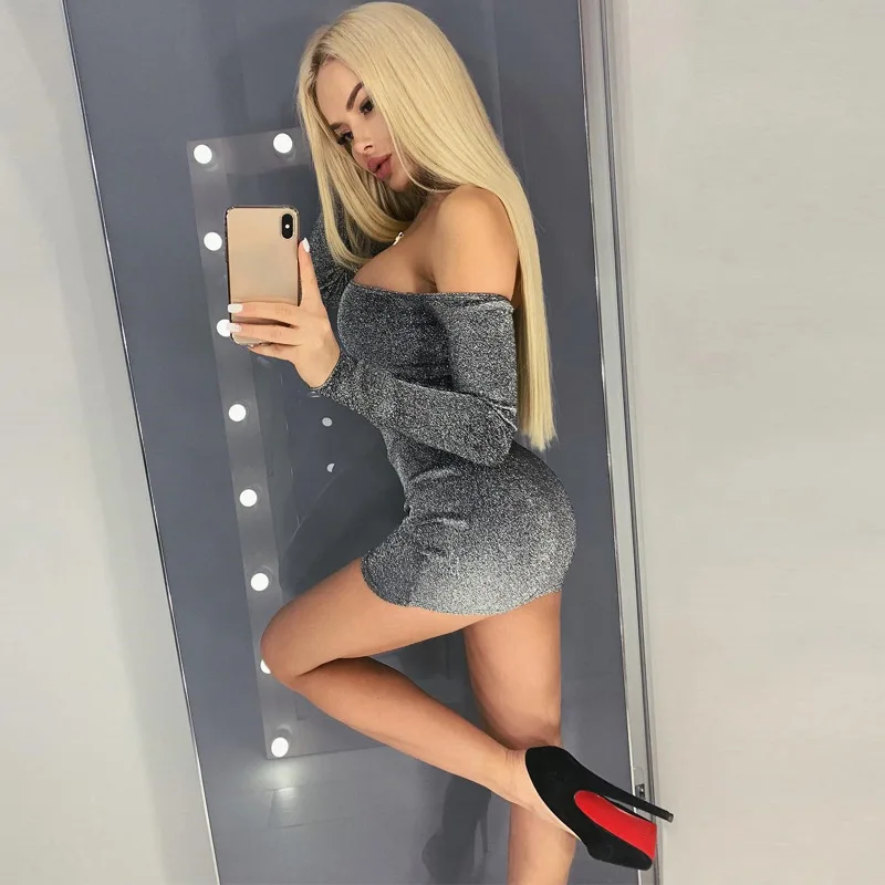 Женское платье-топ с открытыми плечами DRESSMECB весеннее яркое шелковое платье