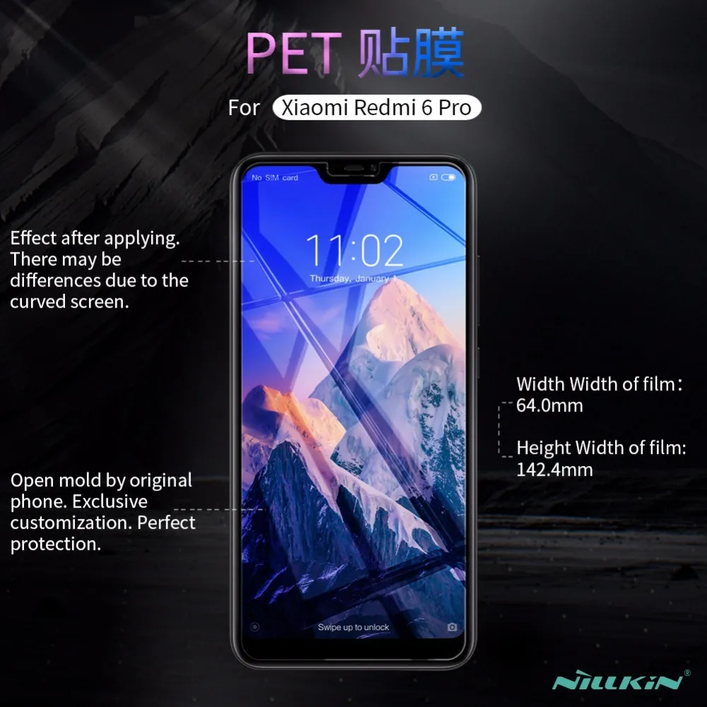 Защитная пленка NILLKIN для Xiaomi Mi A2 Lite суперпрозрачная/матовая мягкая защитная