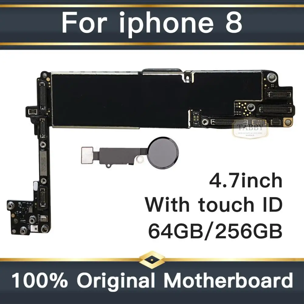 100% разблокированная материнская плата для iPhone 8 оригинальная с чипом Touch ID Clean iCould