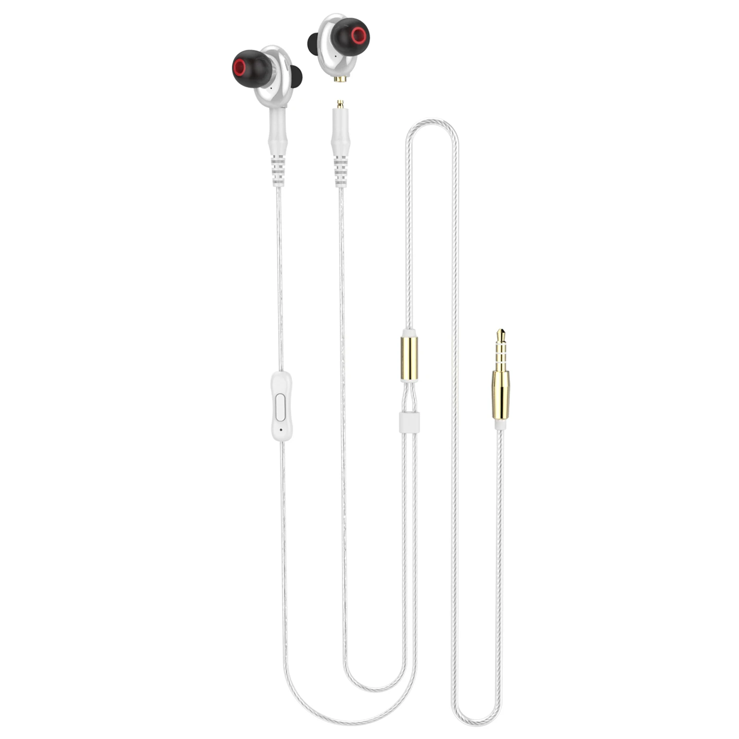 Лучшие предложения двойные динамические Hi-Fi наушники M2 2 в 1 беспроводные Bluetooth +